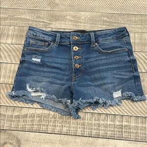 Kendall & Kylie Blue Distressed Denim Jean Shorts